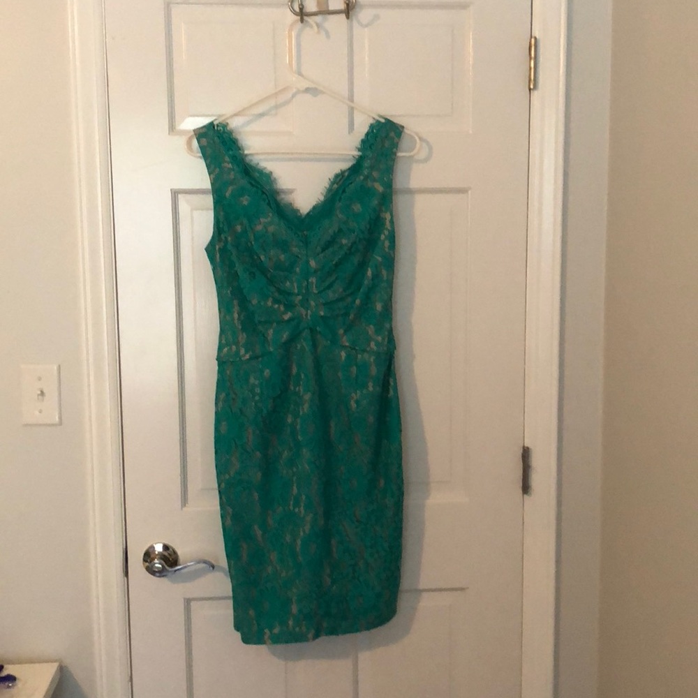 Beautiful lace overlay cocktail dress!